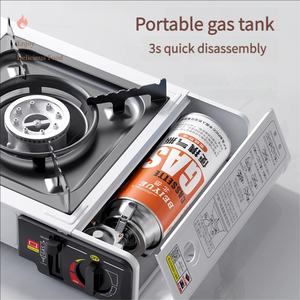 Estufa de Gas de hierro portátil para exteriores <span class=keywords><strong>Caska</strong></span>, cocina plegable para acampar, función magnética, nuevo juego completo, quemador de estufa de Metal Manual - Product Image 4