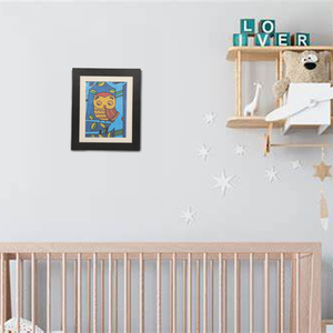 Cadre d'affichage pour œuvres d'art d'enfants modifiable, cadre <span class=keywords><strong>de</strong></span> rangement en bois noir pour portefeuilles d'art d'enfants - Product Image 6