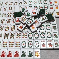 Tuiles de Mahjong de Noël prêtes à être expédiées, tuiles de Noël originales en acrylique scintillant, tuiles de Mahjong de Noël pour cadeau