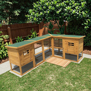 SDC019 お手頃価格 屋外用 大型鶏小屋 ペット用 木製チキンハウス アニマルプリントスタイル 鶏舎 家具 - Product Image 3