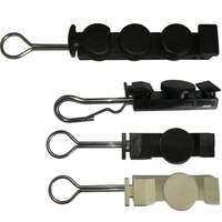 Penjepit Kabel Fiber Optik Gimbo 2Port Bentuk S Besar untuk FTTH/Outdoor, Klem Kabel Fiber Optik untuk Instalasi Udara, Klip Datar untuk Pemasangan Overhead