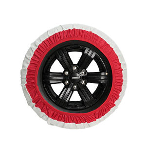 <span class=keywords><strong>Chaussettes</strong></span> à <span class=keywords><strong>neige</strong></span> pour camion BOHU, blanc/rouge, 205-225 mm, couvre-<span class=keywords><strong>pneus</strong></span> antidérapants pour routes glacées/pluvieuses/neigeuses, installation facile - Product Image 5