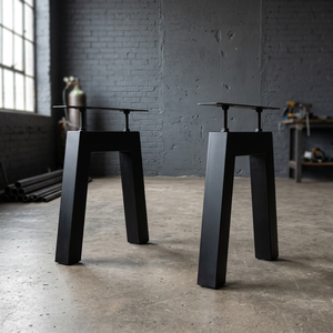 Pieds de meubles en métal robuste de haute qualité pour plateaux de table en bois, pour une utilisation en extérieur, dans les hôtels et les salons. - Product Image 3
