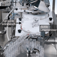 Machine de remplissage stérile automatique de fiole de 30ML 60ML100ML Machine de capsulage remplissante de liquide oral d'ampoule de fiole de sirop