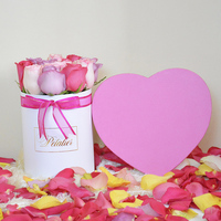 Bouquets de fleurs Emballage Rose Boîte à Chapeau