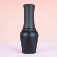 En stock – Flacons en verre pour vernis à ongles en gel 12 ml/15 ml – Blanc mat/noir – Formes carrée et ronde – Bouchon à pinceau – Sérigraphie givrée