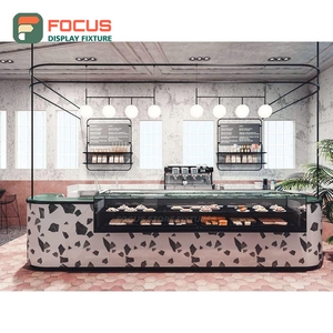 High Capacity Cafe Service Counter Tempered Glass Panel Customer Pickup Zone Commercial Cafe Counter - Product Image 5
