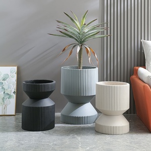 Macetas de Fibra de Arcilla Ligeras de Estilo Europeo, Macetas Redondas Decorativas para Exteriores, para Jardín y Centro Comercial - Product Image 5