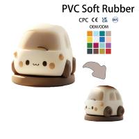 Figurine en vinyle souple PVC de voiture de dessin animé mignonne, anti-stress, décoration de bureau, OEM ODM personnalisé, objet de collection pour enfants