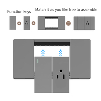 Nouveaux produits pour la maison KSQ, interrupteurs muraux électriques standard américains 118, panneau PC, interrupteur et prise électriques fins pour la maison