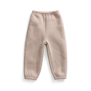 Bộ đồ thể thao nỉ unisex màu trơn phong cách mới, bộ đồ hai mảnh thoải mái, bộ quần áo mùa đông cho bé trai - Product Image 5