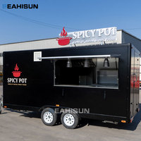 Camion de restauration personnalisé de 16 pieds, remorque alimentaire aux normes américaines, chariot mobile sur roues, station alimentaire, chariot mobile pour hot-dogs, snacks et glaces