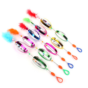 Ensemble de toupies Happy Spin en plastique, jouet éducatif pour enfants de 2 à 4 ans, unisexe, coloré avec décorations en plumes - Product Image 4