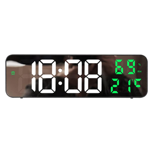 Modern Large Screen Adjustable Brightness Display Time Week Calendar LED <b>Digital</b> Alarm <b>Clock</b> Table <b>Clock</b> for Home Office - Product Image 1