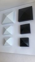 Tapa de Aluminio Negra sin Borde para Poste de Cerca Cuadrado