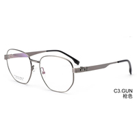 Berlin nouveau gros lunettes de myopie optique alliage de titane monture métallique haute élasticité lunettes bleues