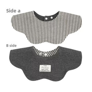 Bavoir bébé en coton doux double face transfrontalier avec serviette anti-salive 28x32cm, du nouveau-né aux 3 ans - Product Image 3