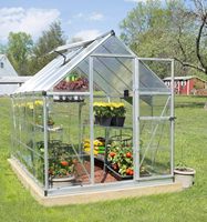 Serre extérieure avec cadre en métal aluminium pour jardin, mini serre victorienne commerciale en verre utilisée pour la vente