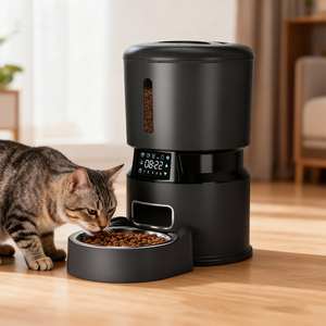 Comedero Inteligente para Mascotas con Batería, Tazón de Comida para Gatos de 4L, Dispensador de Comida para Mascotas Ecológico con Temporizador y Pantalla Táctil - Product Image 1