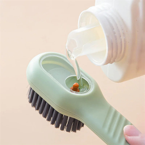 CleaningBrushSoft Bristled Liquid Shoe Brush Long Handle Brush Clothes BrushShoe Clothing Board Brush Household Cleaning <b>Tool</b> - Product Image 2