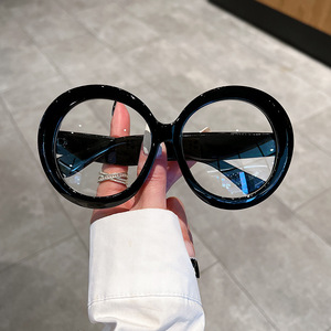 กรอบแว่นตาใสทรงกลมขนาดใหญ่ 36550 สำหรับทุกเพศ แฟชั่นทันสมัย ป้องกันแสงสีฟ้าจากคอมพิวเตอร์ แว่นสายตาอ่านหนังสือ ปี 2023 - Product Image 4
