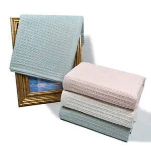 Super Soft Double Layer Cotton Gauze Waffle Weave Hand Towel