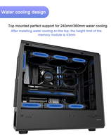 Gamer-X G Series Full Tower PC Case with Side Panel Window ATX/MATX/ITX 9 Fans 360mm Liquid Cooler Mesh Aluminum Alloy USB Stock