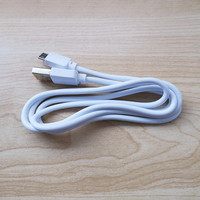 Kabel USB mikro adaptor pengisi daya 30CM, kawat kabel USB mikro