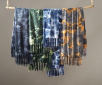 Couverture tissée tie-dye artisanale en toile, douce et confortable pour la maison, toutes saisons