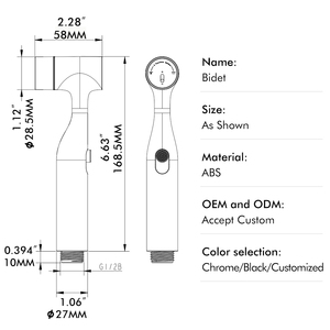 Bathroom Accessories Shower Filter Shattaf Hand Held Toilet <strong>Bidet</strong> <strong>Sprayer</strong> - Product Image 6