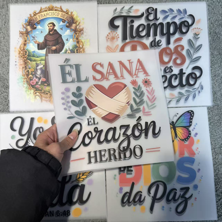 High-quality Design Cartoon Letters Heat Transfer Designs for t Shirts Dtf Transfers StickersDTF Transport
