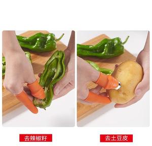 Wholesale Factory Silicone Rubber Finger Cover Manual <b>Vegetables</b> Cutter Nail Protector Slicer - Product Image 2