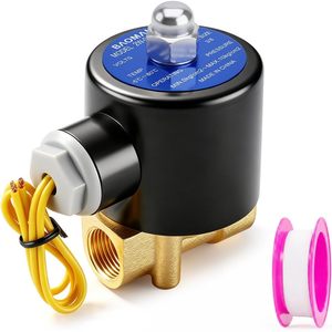 Vanne solénoïde électrique Baomain 3/8 pouce en laiton DC 12V normalement fermée pour utilisation avec eau, air et applications pneumatiques - Product Image 1