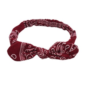 New Paisley Bow Headband for Women Elastic Knot <strong>Hair</strong> Bands Vintage Boho Turban Headwrap Red White Blue <strong>Burgundy</strong> <strong>Hair</strong> <strong>Accessories</strong> - Product Image 6