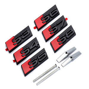 Emblema 3D ABS Cromado Negro con Logotipo S3 S4 S5 S6 S7 S8, Rejilla Delantera de Coche con Diseño de Panal para Accesorios <span class=keywords><strong>Audi</strong></span> <span class=keywords><strong>S</strong></span> <span class=keywords><strong>3</strong></span> 4 5 6 7 8 - Product Image 4