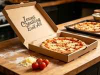 Caja de Embalaje para Pizza Kraft Impresa Personalizada