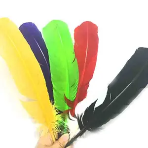 OEM Customized colorful neon turkey quill for carnival costume making accessories