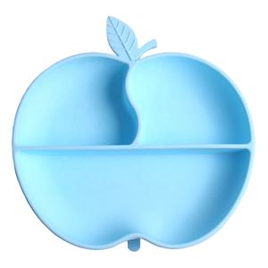 Assiette de repas divisée en silicone de qualité alimentaire pour bébé avec ventouse, vente en gros pour la maison - Product Image 1