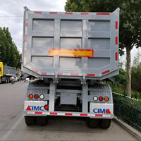 CIMC LINYU remorque à benne basculante hydraulique 70 tonnes 3 essieux 40 cubique remorque à benne basculante à vendre