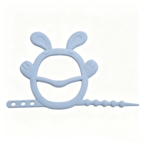 Jouet de dentition en silicone souple pour bébé OEM ODM, sûr et facile à saisir, anneaux de dentition en silicone pour bébé