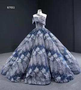 Jancember Rsm67011 2023 הכי חדש עיצוב נשים שמלת ערב ארוך שרוול Applique מפלגה שמלה