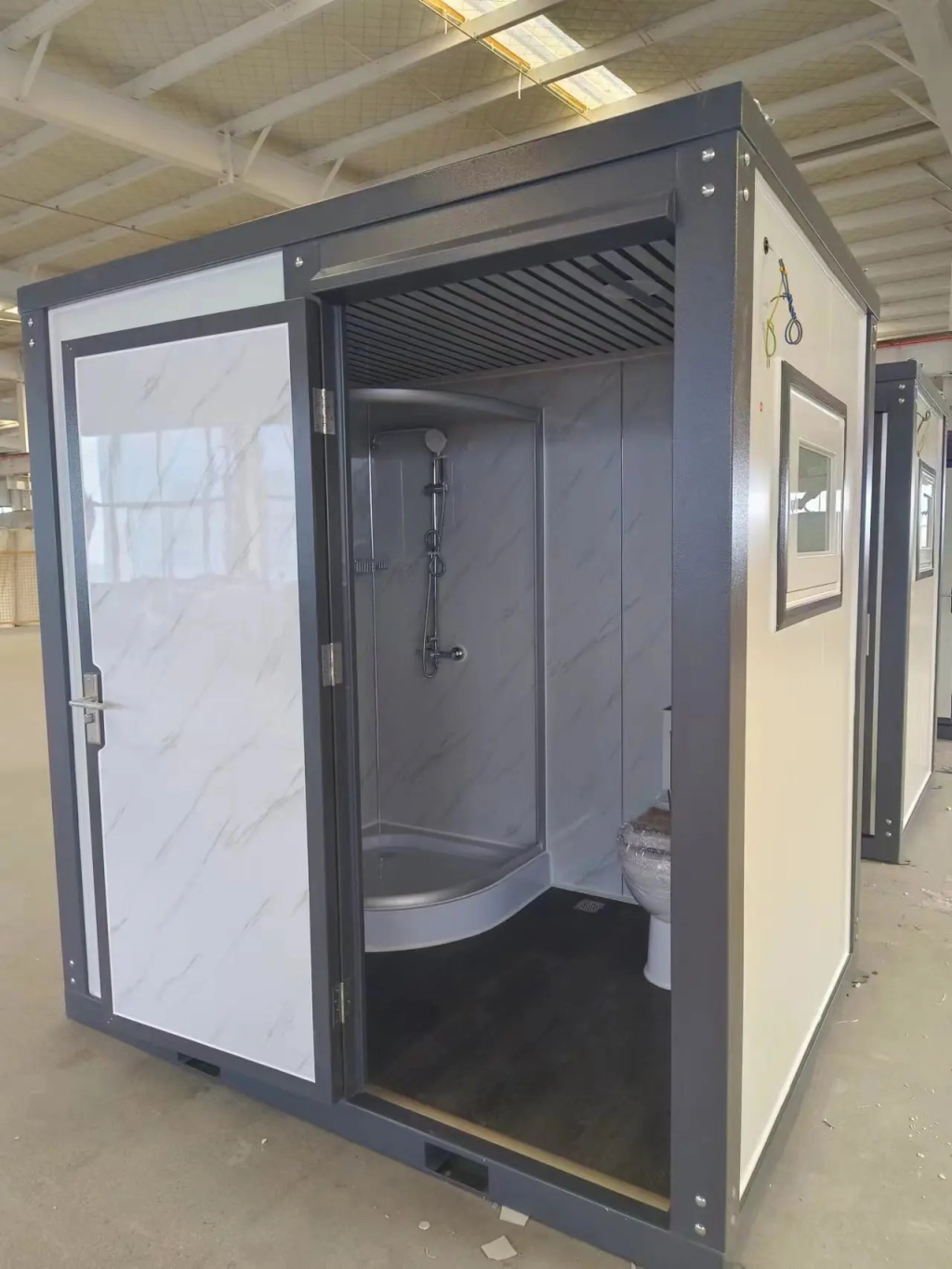 Public Luxury High Quality Steel Mobile Toilet Porta Potty Outdoor Bathroom Shower Uint Toilet Tiny Pod Pods Container 2
