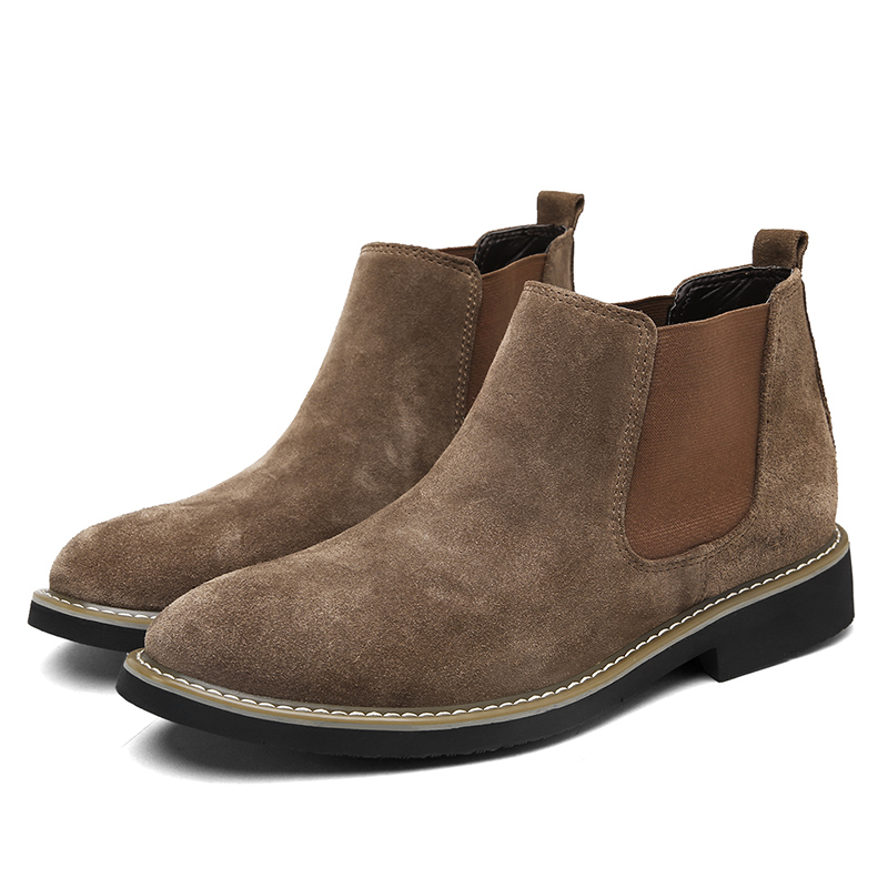 Botas Gamuza Hombre Botitas De Cuero Braford Elastizadas