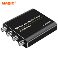 Multi-visionneur SDI 4x1 DC 5V avec sortie HDMI et séparateur d'écran