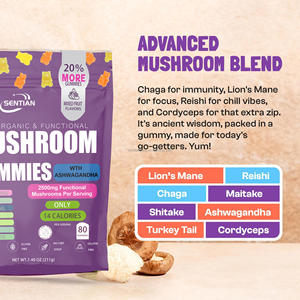 Etiqueta privada Suplementos herbales <span class=keywords><strong>Gomitas</strong></span> de hongos Mezcla de hongos orgánicos Polvo 8 en 1 Melena De León <span class=keywords><strong>Gomitas</strong></span> de hongos - Product Image 3