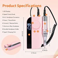 Kit de manucure professionnel électrique personnalisé pour ongles, élimination rapide en 30 secondes pour ongles en acrylique, rechargeable, 45000 tr/min, lime à ongles électrique