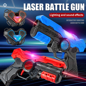 Juego de Pistolas Láser Infrarrojas con Objetivo de Tiro, Juguete Interactivo Electrónico con Chaleco Sensor para Niños - Product Image 3