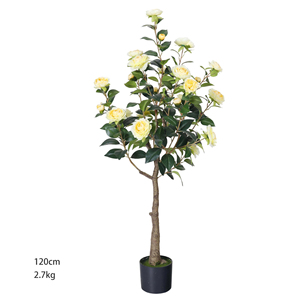 Camelia <span class=keywords><strong>de</strong></span> Plástico, Vegetación Artificial para Interiores y Exteriores, Decoración <span class=keywords><strong>de</strong></span> Oficina, Jardín, Hogar, Árboles Artificiales, Plantas Artificiales - Product Image 5