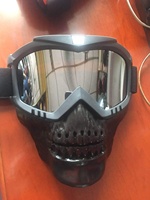 Masque buccal tactique CS, 1 pièce, cache-nez à lentille coupe-vent pour moto, cross-country, casque d'équitation