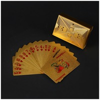 Cartes à Jouer Professionnelles Personnalisées en Plastique Plaqué Or 24K, Durables et Recyclables pour Jeux de Poker en Famille